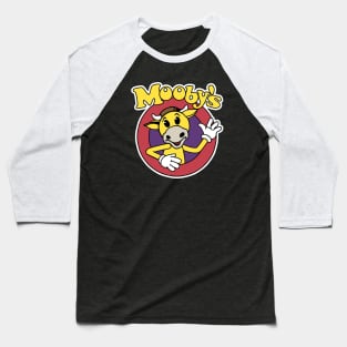 Cow Fast Food Logo Baseball T-Shirt